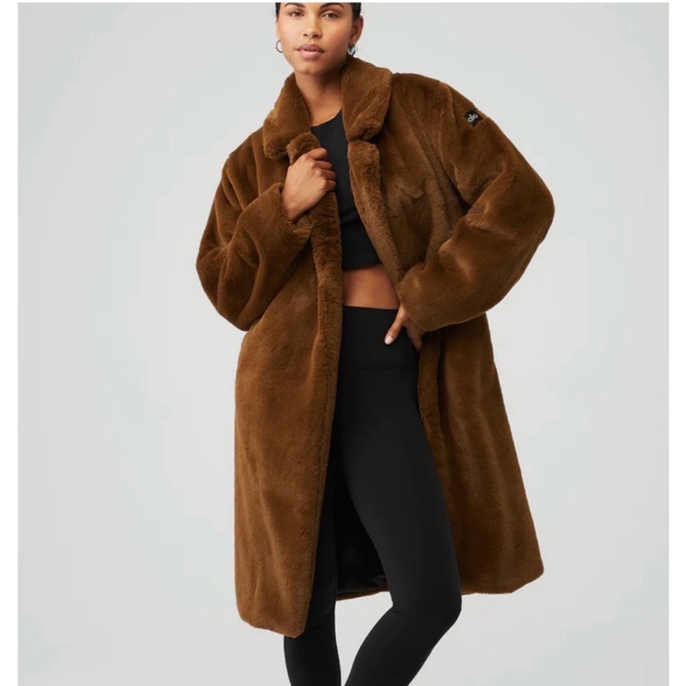 ALO Yoga Cozy Brown Teddy Jacket
